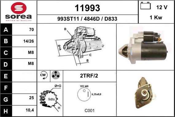 EAI 11993 - Стартер vvparts.bg