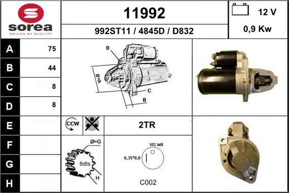 EAI 11992 - Стартер vvparts.bg