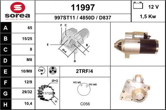 EAI 11997 - Стартер vvparts.bg