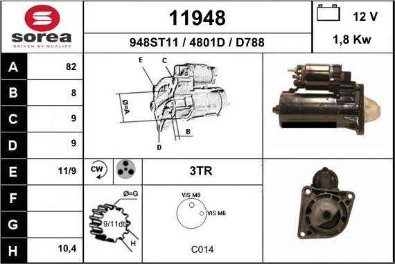 EAI 11948 - Стартер vvparts.bg