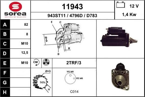 EAI 11943 - Стартер vvparts.bg