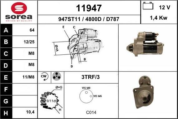 EAI 11947 - Стартер vvparts.bg