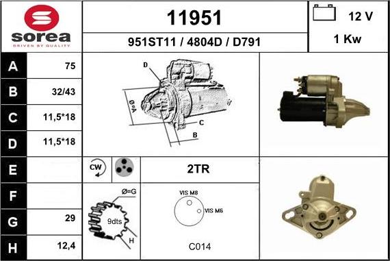 EAI 11951 - Стартер vvparts.bg