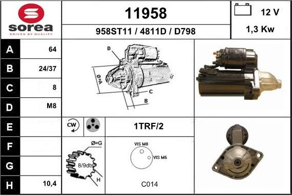 EAI 11958 - Стартер vvparts.bg