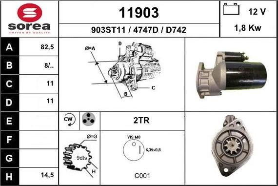 EAI 11903 - Стартер vvparts.bg