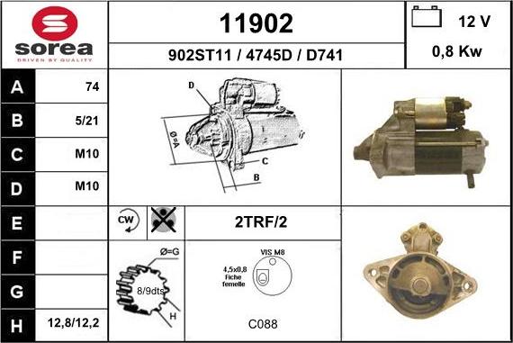 EAI 11902 - Стартер vvparts.bg