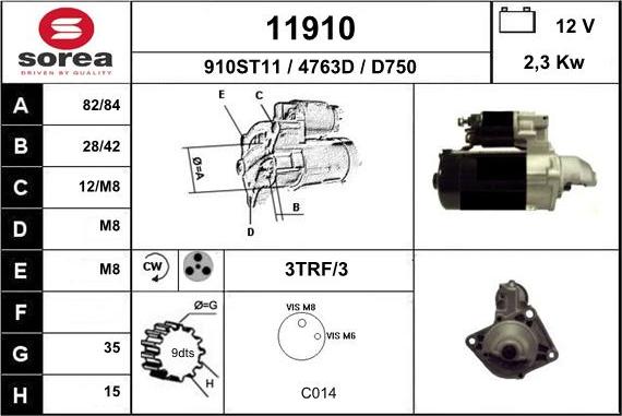 EAI 11910 - Стартер vvparts.bg