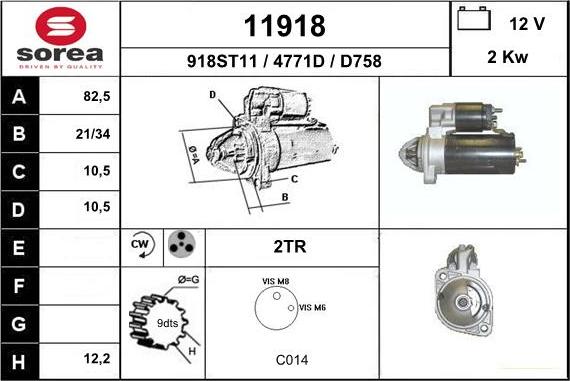 EAI 11918 - Стартер vvparts.bg