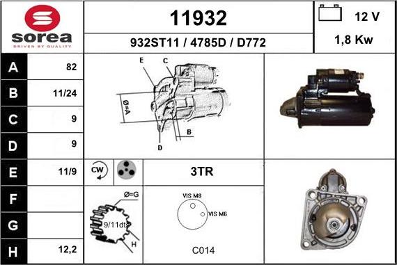 EAI 11932 - Стартер vvparts.bg