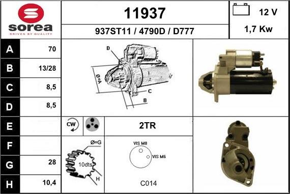 EAI 11937 - Стартер vvparts.bg