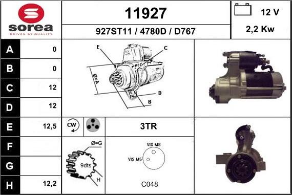 EAI 11927 - Стартер vvparts.bg