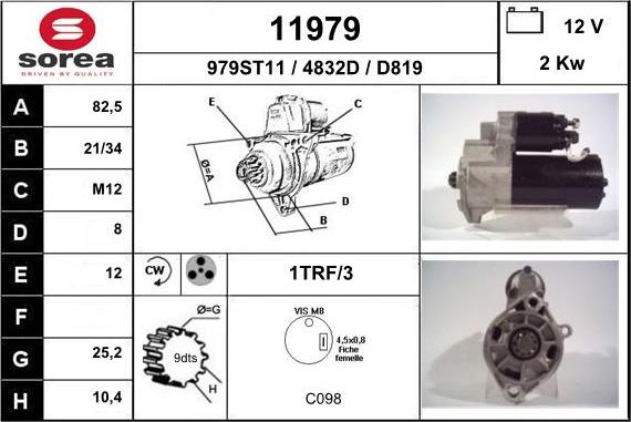 EAI 11979 - Стартер vvparts.bg