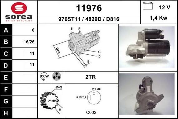 EAI 11976 - Стартер vvparts.bg