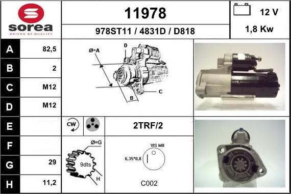 EAI 11978 - Стартер vvparts.bg