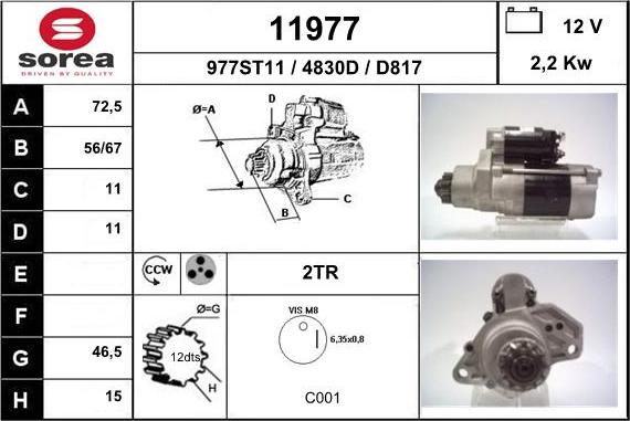 EAI 11977 - Стартер vvparts.bg