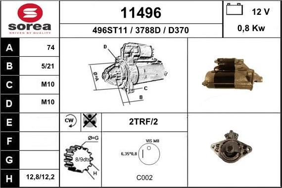 EAI 11496 - Стартер vvparts.bg