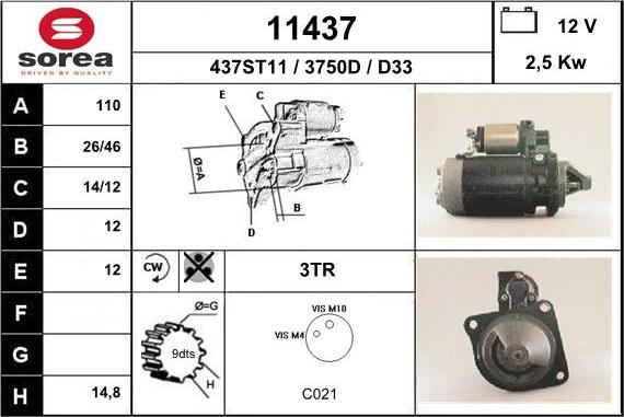 EAI 11437 - Стартер vvparts.bg