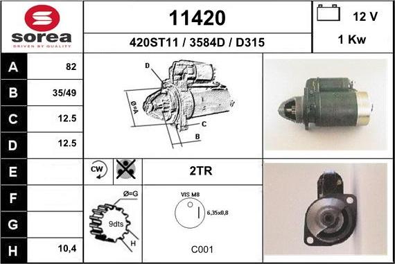 EAI 11420 - Стартер vvparts.bg