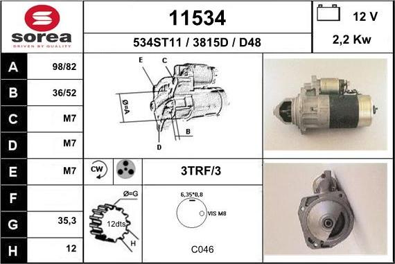 EAI 11534 - Стартер vvparts.bg