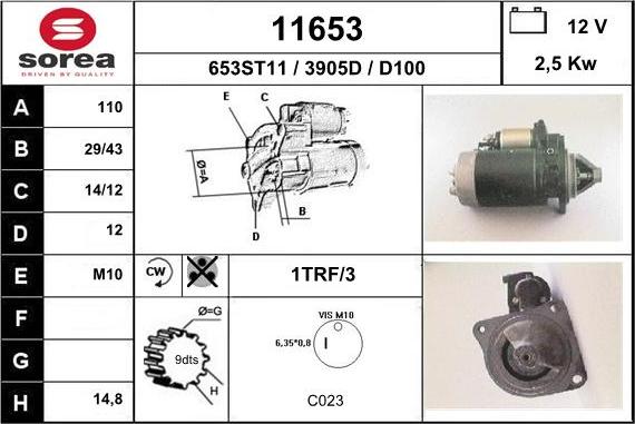 EAI 11653 - Стартер vvparts.bg