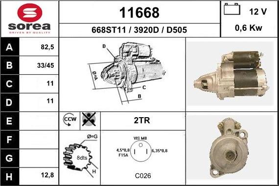 EAI 11668 - Стартер vvparts.bg