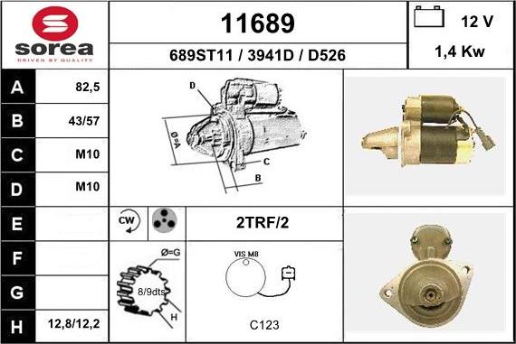 EAI 11689 - Стартер vvparts.bg