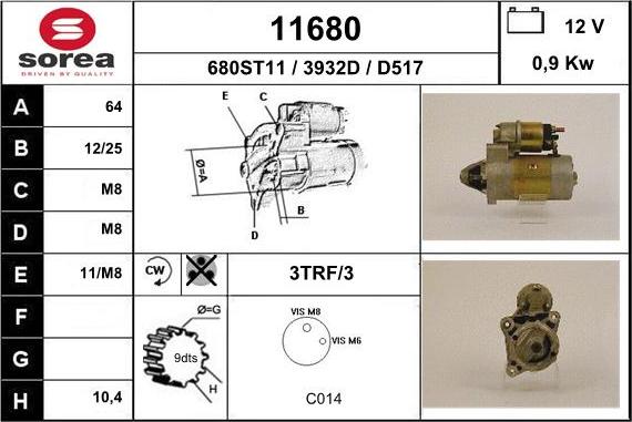 EAI 11680 - Стартер vvparts.bg