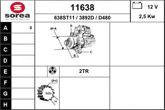 EAI 11638 - Стартер vvparts.bg