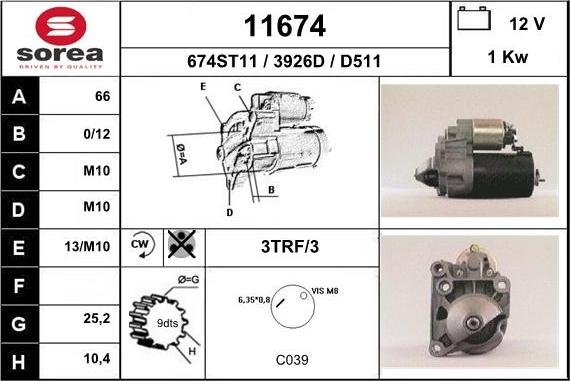 EAI 11674 - Стартер vvparts.bg