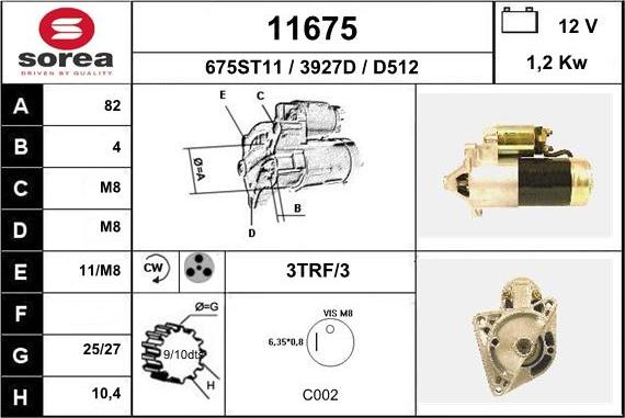 EAI 11675 - Стартер vvparts.bg