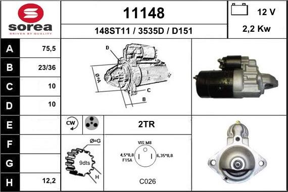 EAI 11148 - Стартер vvparts.bg