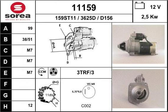 EAI 11159 - Стартер vvparts.bg