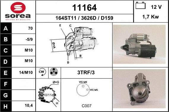 EAI 11164 - Стартер vvparts.bg