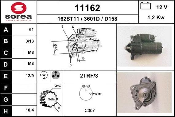 EAI 11162 - Стартер vvparts.bg