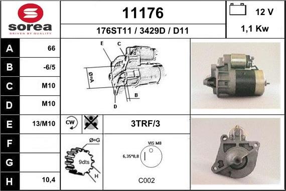 EAI 11176 - Стартер vvparts.bg