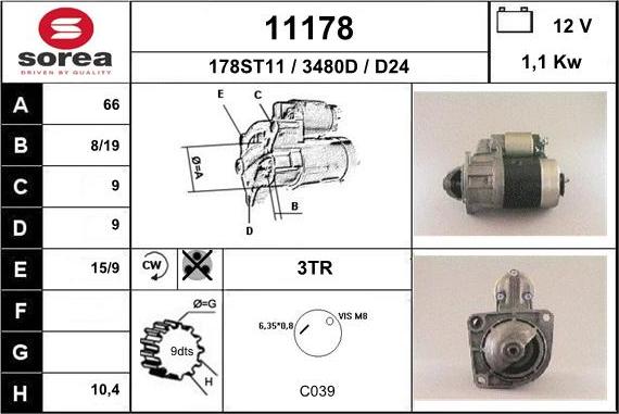 EAI 11178 - Стартер vvparts.bg