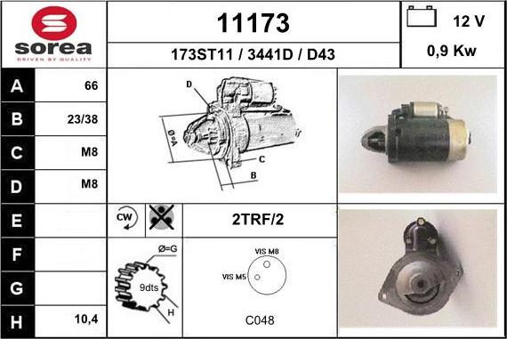 EAI 11173 - Стартер vvparts.bg