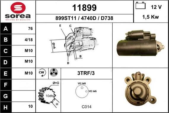 EAI 11899 - Стартер vvparts.bg