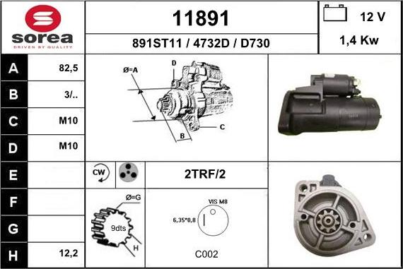 EAI 11891 - Стартер vvparts.bg