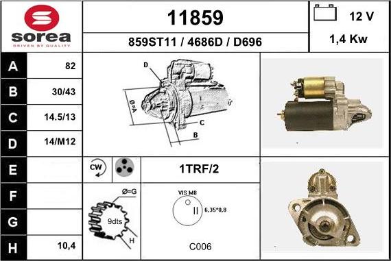 EAI 11859 - Стартер vvparts.bg