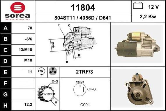 EAI 11804 - Стартер vvparts.bg