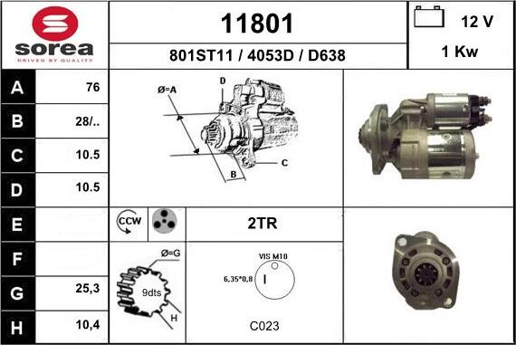 EAI 11801 - Стартер vvparts.bg