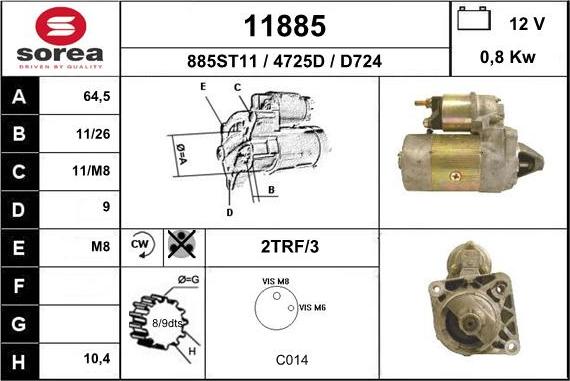 EAI 11885 - Стартер vvparts.bg