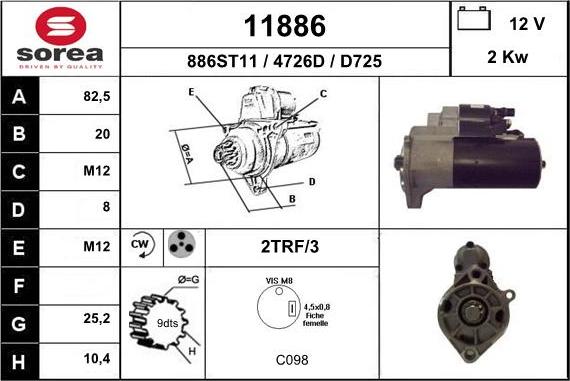 EAI 11886 - Стартер vvparts.bg