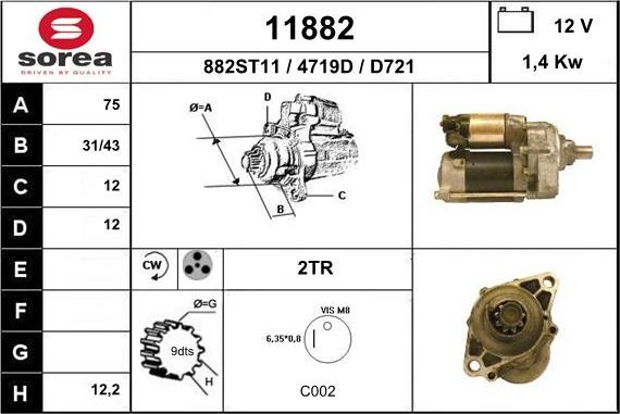 EAI 11882 - Стартер vvparts.bg