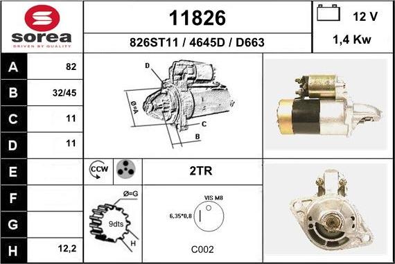 EAI 11826 - Стартер vvparts.bg