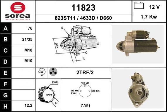 EAI 11823 - Стартер vvparts.bg