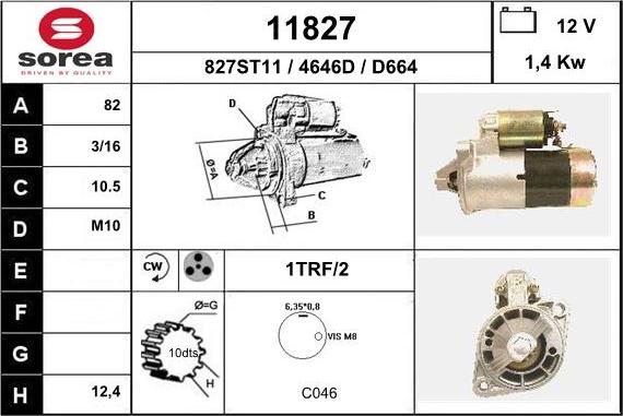 EAI 11827 - Стартер vvparts.bg