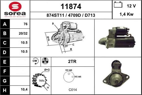 EAI 11874 - Стартер vvparts.bg