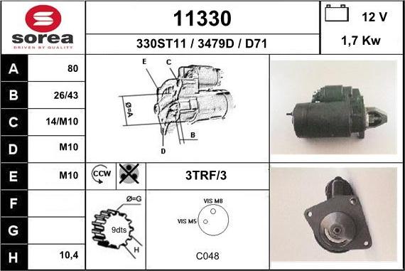 EAI 11330 - Стартер vvparts.bg